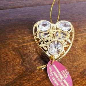 GENUINE AUSTRIAN CYRSTAL HEART ORNAMENT NEW
